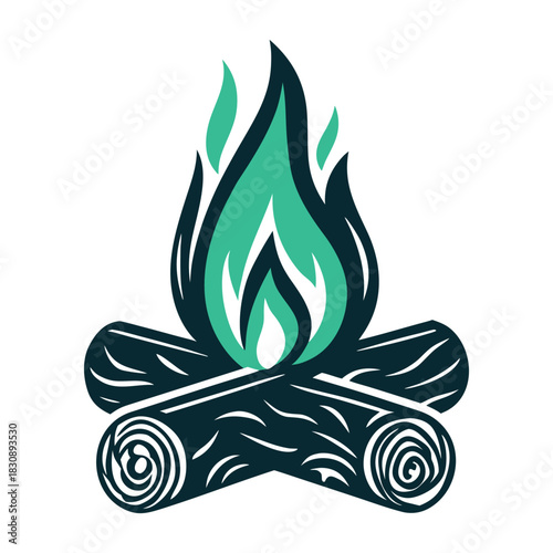 Campfire Vector Icon Illustration impressive Vector Icon Set of Various Transportation Vehicles