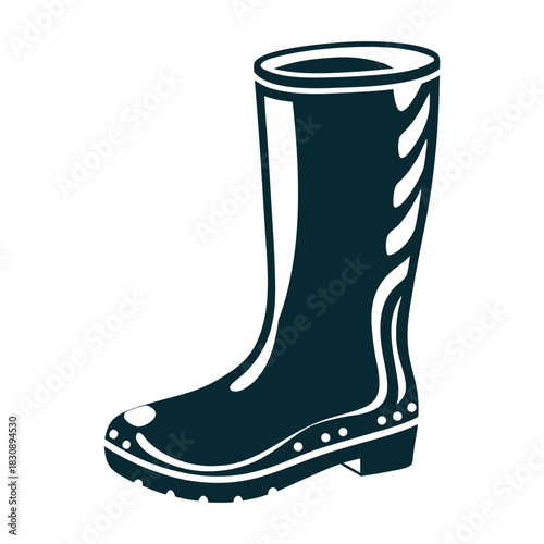 Vector Icon: Rain Boot, Winter, Nature Vector Icon Set of Various Transportation Vehicles