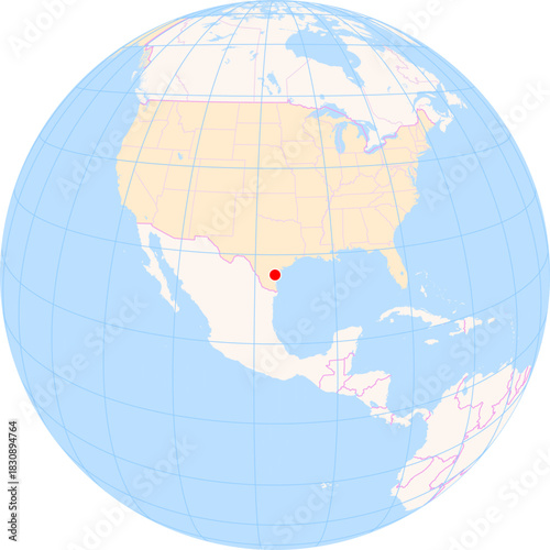 Location Map of Corpus Christi Int. Airport (Corpus Christi, Texas, United States). IATA-code: CRP. No labels at all.