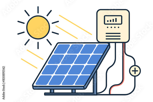 Solar energy system generating electricity with photovoltaic panel and power controller