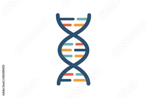 Abstract scientific representation of the DNA double helix structure for genetics and biology research