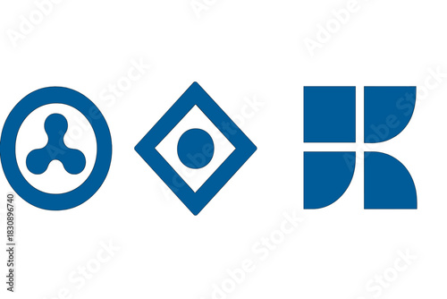 Modern abstract blue graphic elements for corporate identity and technology