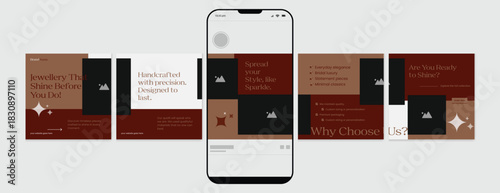 Set of Linkedin Carousel Post, editable social media Instagram carousel post, modern and creative business carousel post template, eps 10.