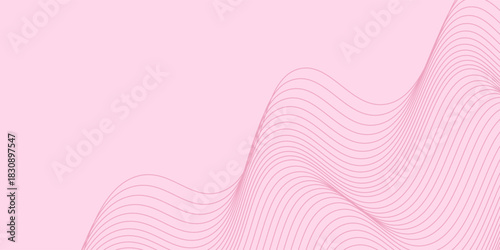 pink lines background wave curves with smooth gradient abstract good simple art nice illustrations vector