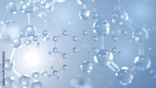 Wallpaper Mural pyrithiobac molecular structure 3d, herbicide structural chemical formula view from a microscope Torontodigital.ca