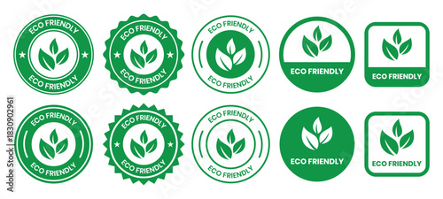 Set of eco friendly icons. Ecologic food stamps. Organic natural food labels. eco friendly logo, label, sign, badge, symbol, banner, line, flat vector, isolated illustration.