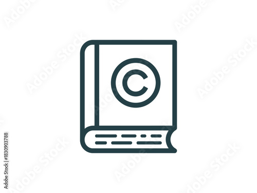 A book cover displaying the copyright symbol, representing intellectual property and legal protection for creative works.