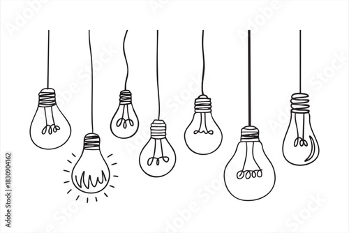 Hand-drawn illumination icons for branding, posters, and editorial design