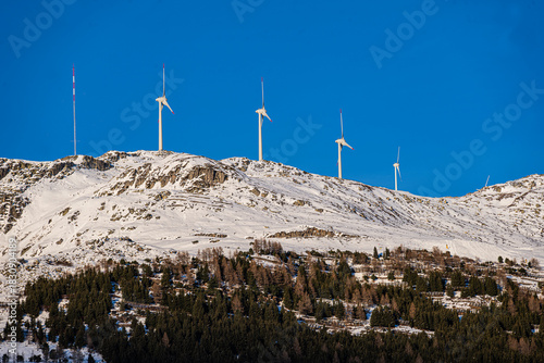 Windräder auf dem Gütsch, ob Andermatt, Kanton Uri, Schweiz