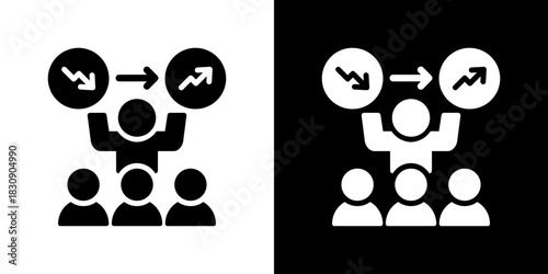 Coaching Icon Vector Illustration. Flat Style Design Created For Creative Flexibility In Light And Dark Versions. 