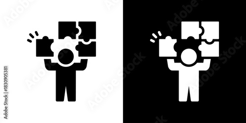 Problem Solving Icon Vector Illustration. Flat Style Design Created For Creative Flexibility In Light And Dark Versions. 