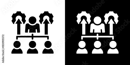 Organizational Growth Icon Vector Illustration. Flat Style Design Created For Creative Flexibility In Light And Dark Versions. 
