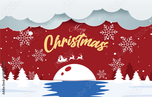 Merry Christmas greetings vector design