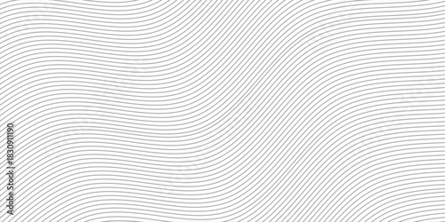 Abstract Wavy Line Pattern Background in Monochrome Gray Tones for Design and Texture