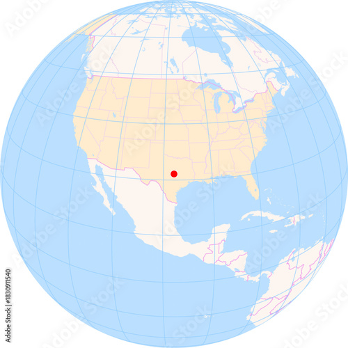 Location Map of Killeen Regional Airport  -  Robert Gray Army Airfield (Killeen, Texas, United States). IATA-code: GRK. No labels at all.