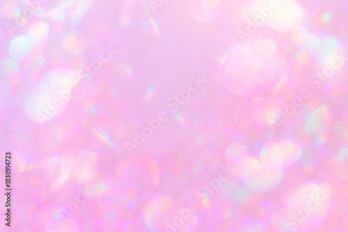 Iridescent prism light background with sparkling bokeh and soft pastel highlights