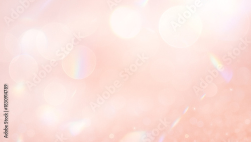 Iridescent prism light background with sparkling bokeh and soft pastel highlights