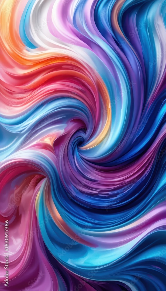 Fototapeta premium Colorful abstract swirl design showcasing vibrant hues in a dynamic pattern Generative AI