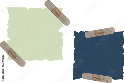 adhesive plaster tape abstract text box banners vector