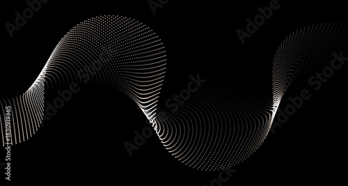Abstract Waveform Dotted Flow Background for use in web banners, presentations, posters, and creative media.