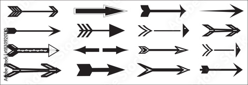 Set of black vector arrows, vector illustration collection of arrows vector icon.