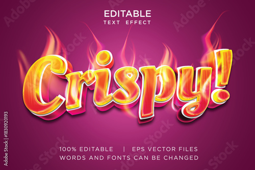 editable chicken text effect with fire decoration	