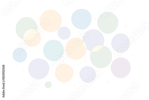 Soft geometric pattern featuring large and small translucent circles in gentle colors