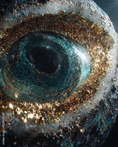 Glittering Cosmic Eye Design