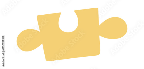 Yellow puzzle element kids toy