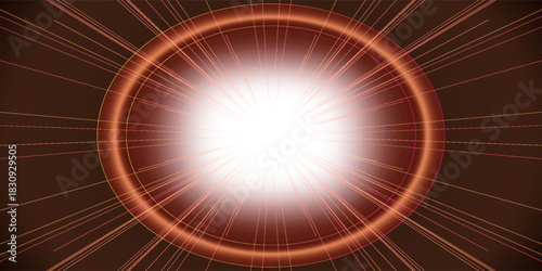 Abstract elegant gold glowing line with lighting effect sparkle on black background. Template premium award design. Vector illustration