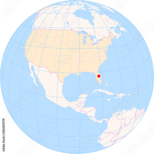 Location Map of Orlando Int. Airport (Orlando, Florida, United States). IATA-code: MCO. No labels at all.
