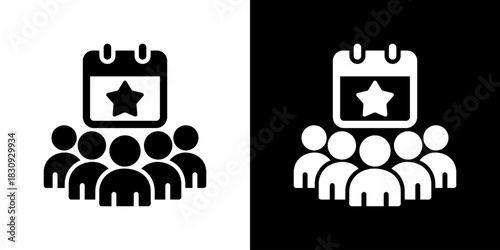 Community Event Icon Vector Illustration. Flat Style Design Created For Creative Flexibility In Light And Dark Versions.