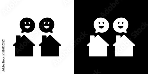 Neighborhood Icon Vector Illustration. Flat Style Design Created For Creative Flexibility In Light And Dark Versions.