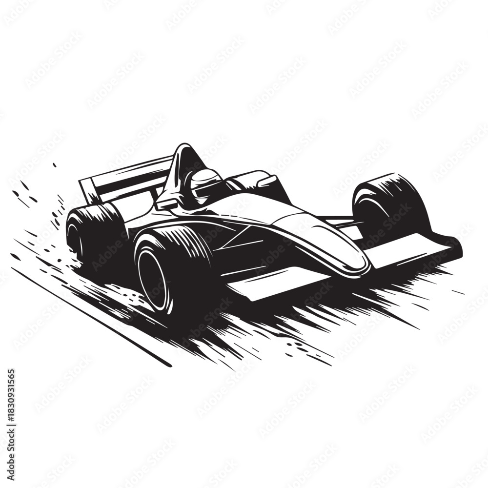 Naklejka premium racing car vector