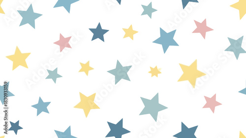 Pastel Starry Dream A Seamless Pattern for Enchanting Designs and Whimsical Backgrounds