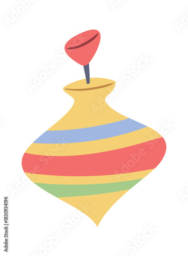Striped spinning top children toy