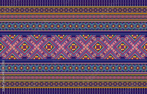 Retro Navajo tribe vector seamless design in various colors. Print of Aztec Fancy Geometric Art. Wallpaper, Fabric Design, Fabric, Paper, Cover, Textile, Weave, and Wrap are all terms that can be used