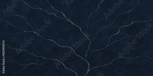 Dark blue night sky with a powerful lightning bolt during an intense thunderstorm