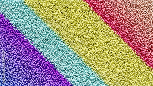 細かい粒子で構成されたカラフルな模様