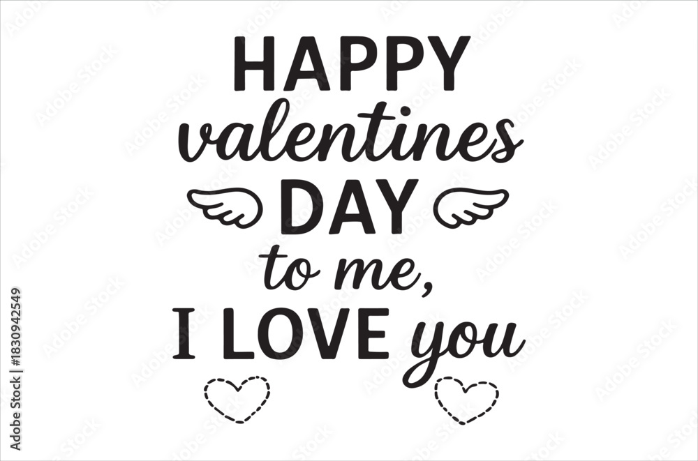 Obraz premium Happy valentines day message with hearts and wings a self love celebration