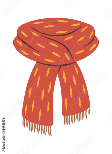 Warm winter scarf dotted print