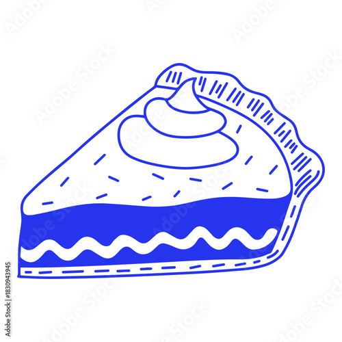 Hand-Drawn Pie Slice Illustration