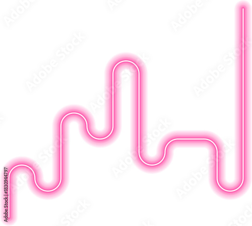 Neon line stretches across long maze route with interlinked path flow.