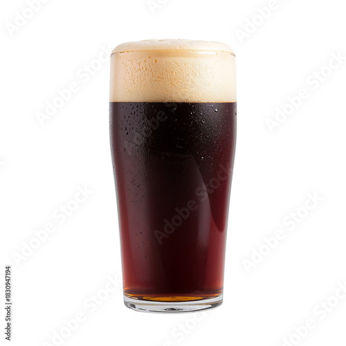 Craft Beer Served in a Tall Glass With Frothy Head at a Casual Outdoor Gather...