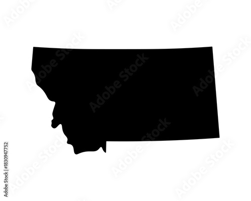 Montana state map silhouette