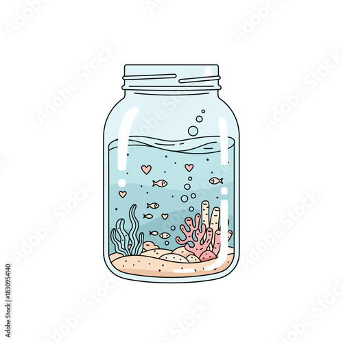 Enchanting Marine Ecosystem: A Harmonious Blend of Aquatic Life and Whimsical Artistry