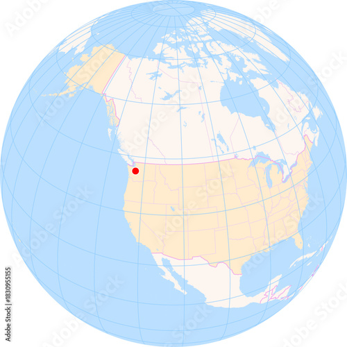 Location Map of Seattle–Tacoma Int. Airport (Seattle, Washington, United States). IATA-code: SEA. No labels at all.