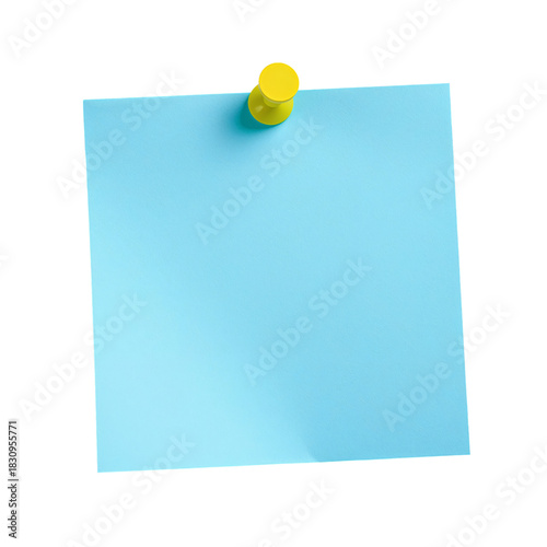 Bright Blue Sticky Note Pinned to a Corkboard for Reminders and Notes