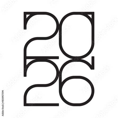 Modern typographic design of the year 2026