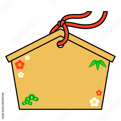 無地の絵馬のフレーム